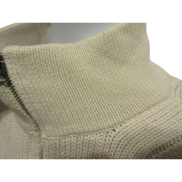 Vtg Polo Jeans Mens Large Ralph Lauren Cream Off White Cable Knit Sweater Y2K 90 - Picture 7 of 10